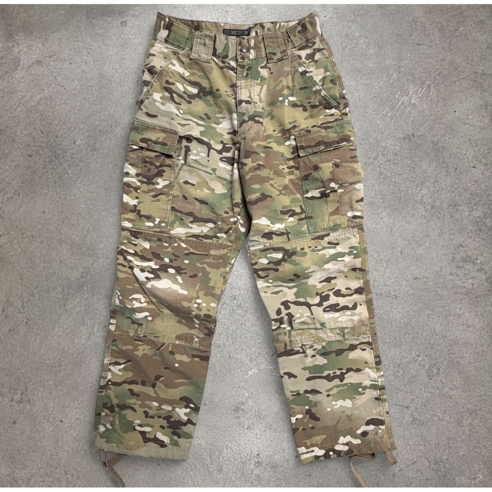 5.11 Tactical MultiCam TDU Cargo Pants Mens 30x29 Ripstop Double Knee Camo